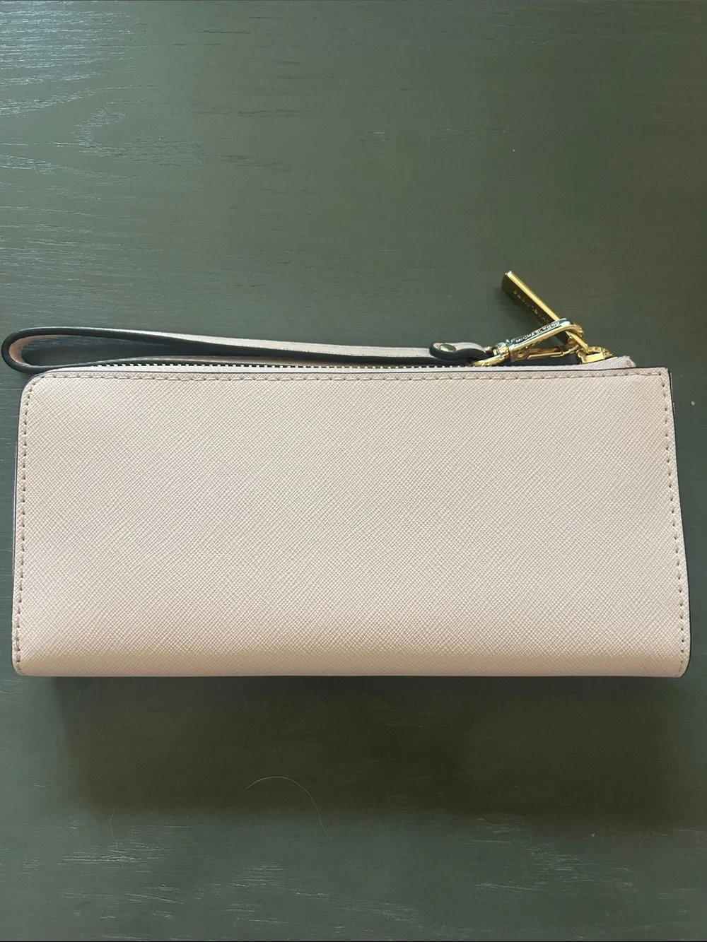 Michael Kors Blush Zip Around Continental Wallet with Gold Logo